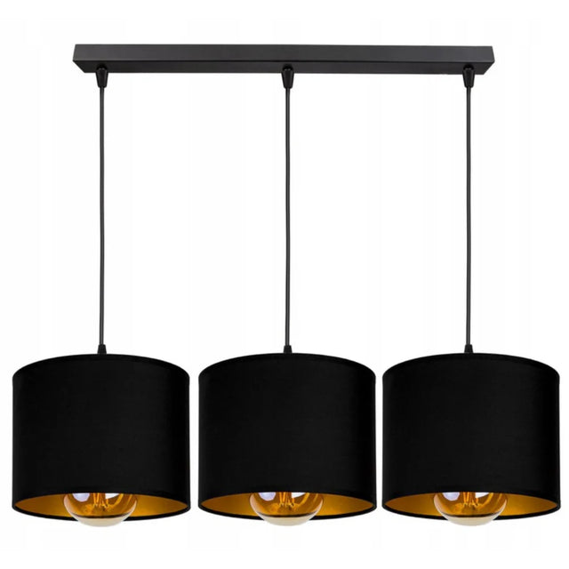hanglamp goud met kappen voor eettafel of slaapkamer