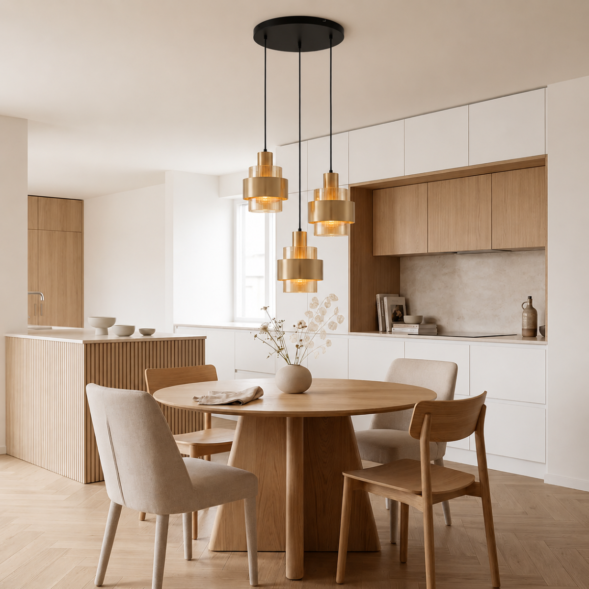 Pendelleuchte - Bronze - 3-flammig - Orvani
