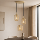 Pendelleuchte - Beige - 3-flammig - Wohnzimmer - Esszimmer - Nova