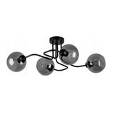 plafondlamp industrieel rookglas zwart woonkamer