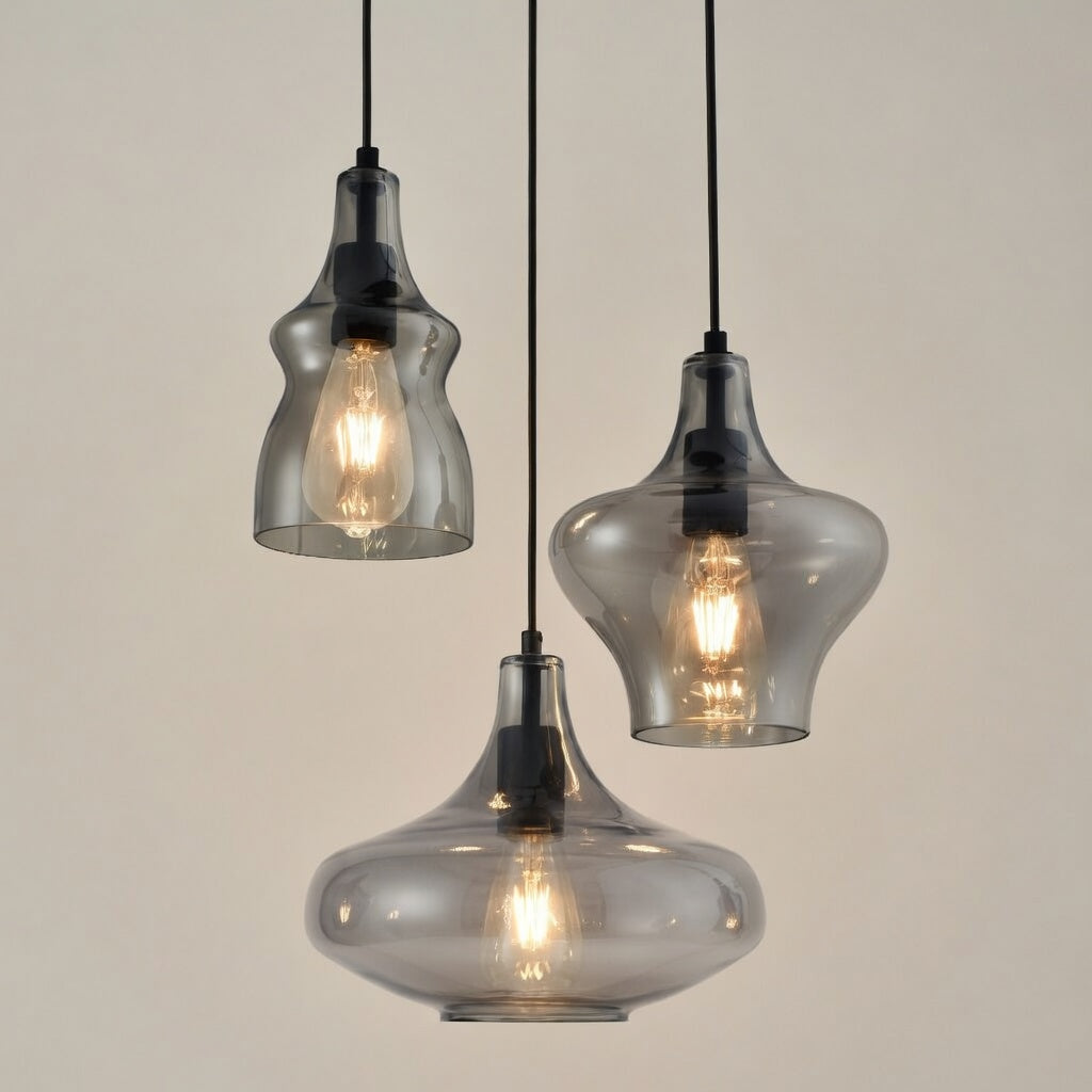 Hängeleuchte - Smoke - 3-flammig - Aurello