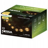 Garten-LED-Lichterkette 16 m – 100 warmweiße LEDs (3000K)