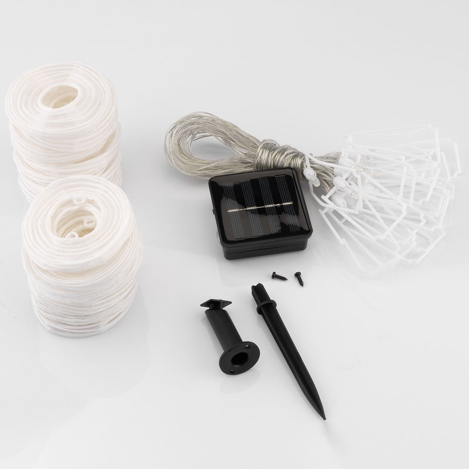 Solar-Gartenlichterkette – 20 LED-Laternen – 7,59 m – Warmweiß 3000K