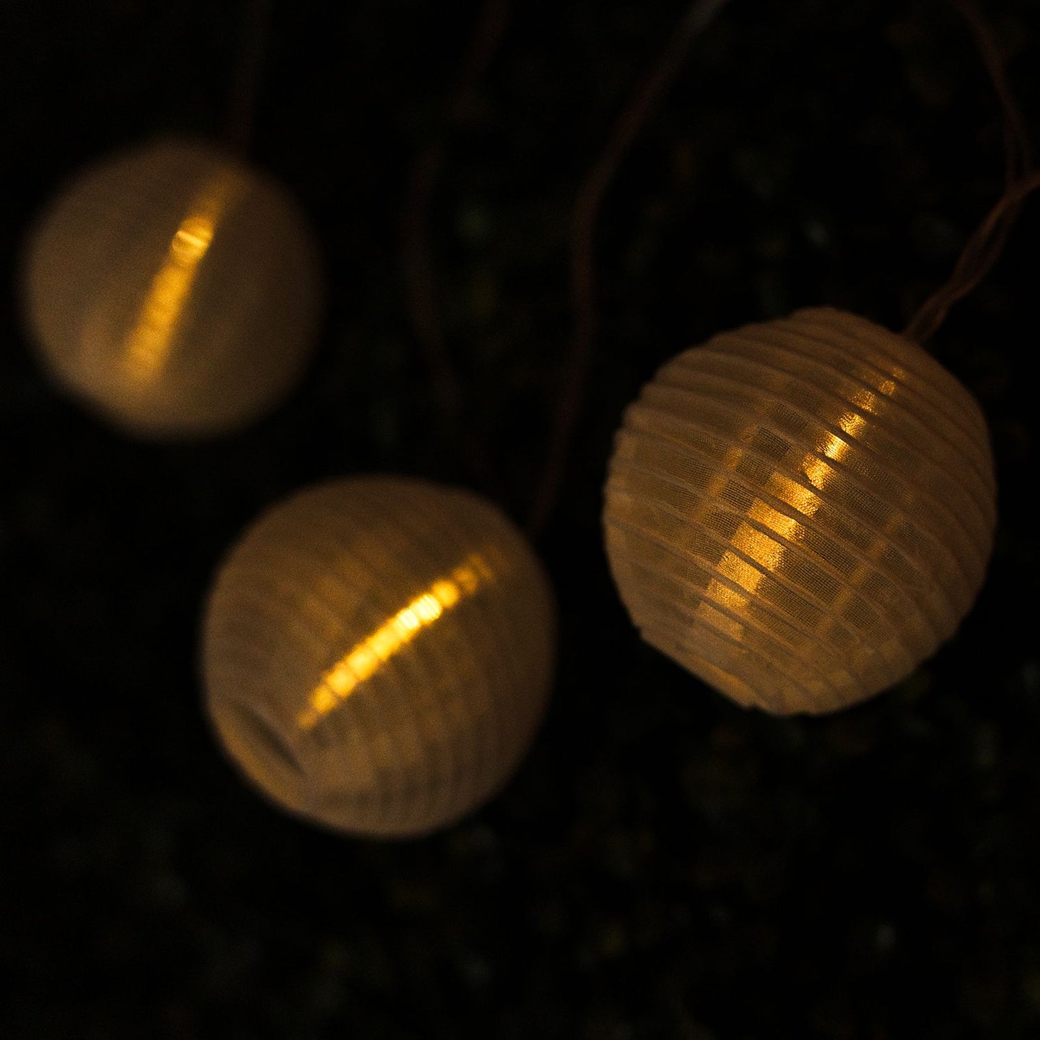 Solar-Gartenlichterkette – 20 LED-Laternen – 7,59 m – Warmweiß 3000K