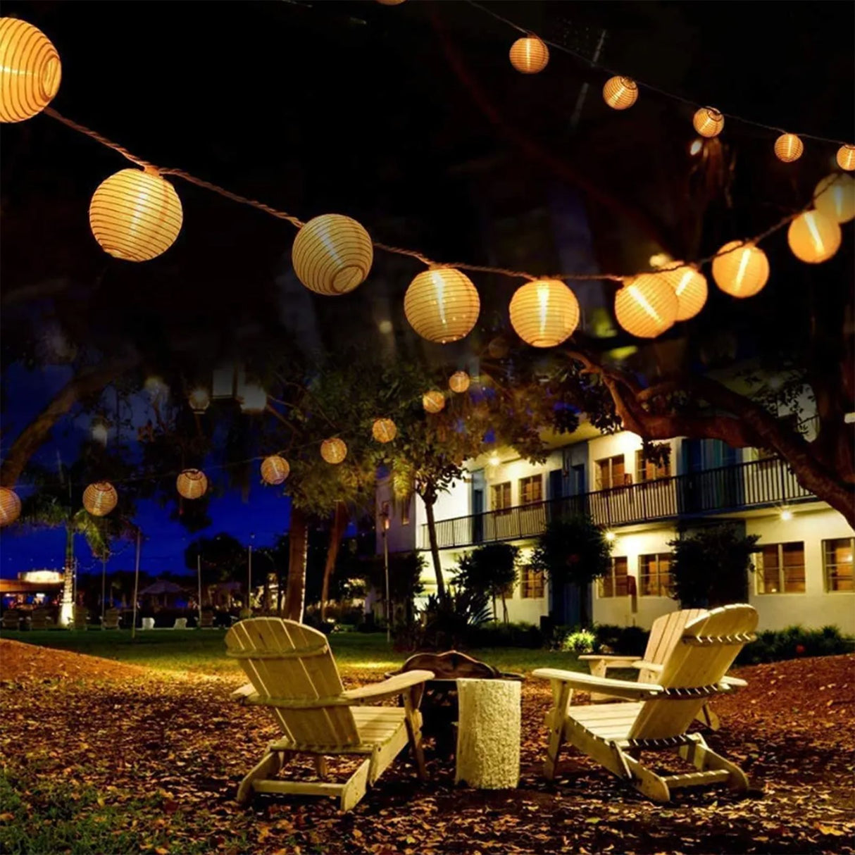 Solar-Gartenlichterkette – 20 LED-Laternen – 7,59 m – Warmweiß 3000K