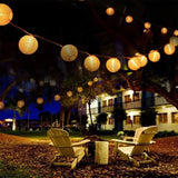 Solar-Gartenlichterkette – 20 LED-Laternen – 7,59 m – Warmweiß 3000K