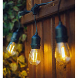 Solar-Gartenlichterkette – 30 LEDs – 20 m – Warmweiß 2700K – IP65 – Mit Fernbedienung