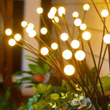 Solar-Gartenleuchte – Löwenzahndesign mit Lichtkugeln, 70 cm, IP44, 3000K warmweiß