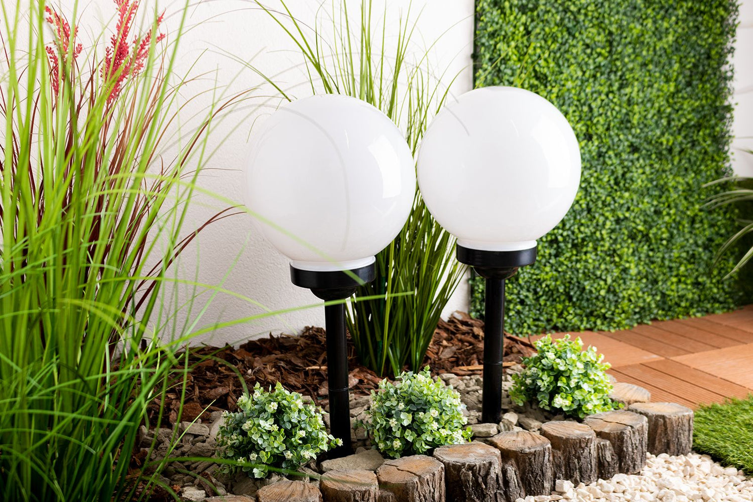 Solar-LED-Gartenleuchte – 30 cm – 6500K – Stecklampe – Weiß