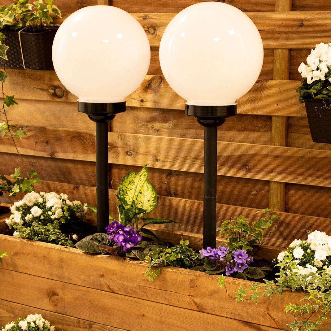 Solar-LED-Gartenleuchte – 30 cm – 6500K – Stecklampe – Weiß