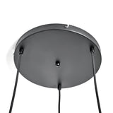 Pendelleuchte Industrial – 3-flammig, Rauchglas-Kugeln, Schwarz/Grau, für Wohn- & Esszimmer