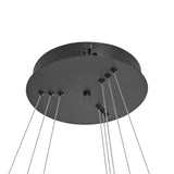 Design Pendelleuchte Schwarz – Dimmbar LED – Drei Ringe – Höhenverstellbar – Esszimmer – Wohnzimmer