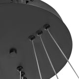 Design Pendelleuchte Schwarz – Dimmbar LED – Drei Ringe – Höhenverstellbar – Esszimmer – Wohnzimmer