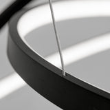 Design Pendelleuchte Schwarz – Dimmbar LED – Drei Ringe – Höhenverstellbar – Esszimmer – Wohnzimmer